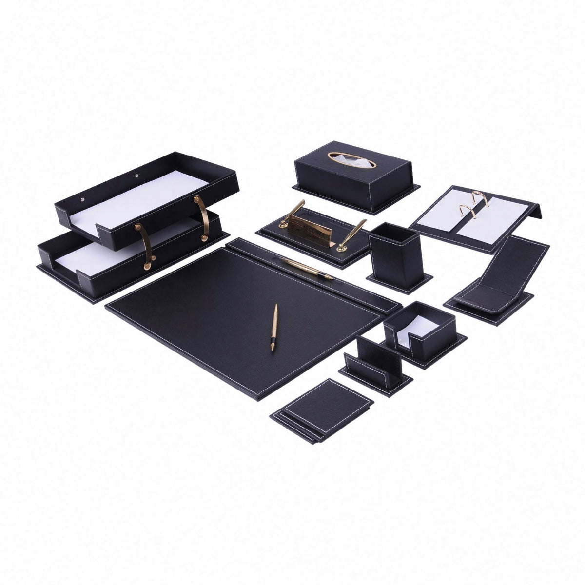 Vega 14 Piece Desk Set Office Organizer With Document Tray