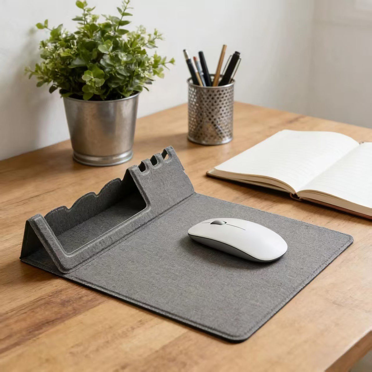 15w Multi Functional Pu Desk Organizer Pen Holder Foldable Keyboard