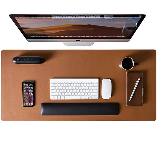 Leather Desk Pad Set 800x400mm Waterproof Office Mouse Pad