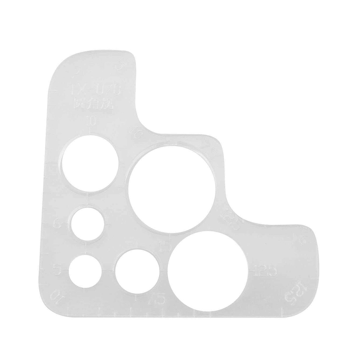 Transparent Acrylic Circular Template R Ruler Rounded Corner Stitching
